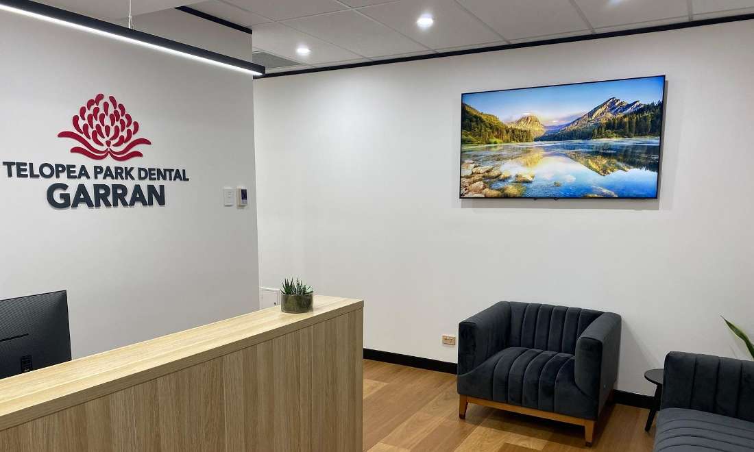 Front desk at Telopea Park Dental in Garran
