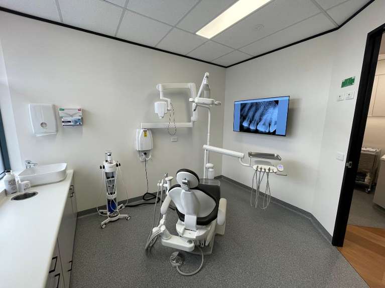 Patient room with TV screen available for patients viewing, Garran ACT